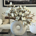 Vase éternité moyen avec magnolias et bois flotté