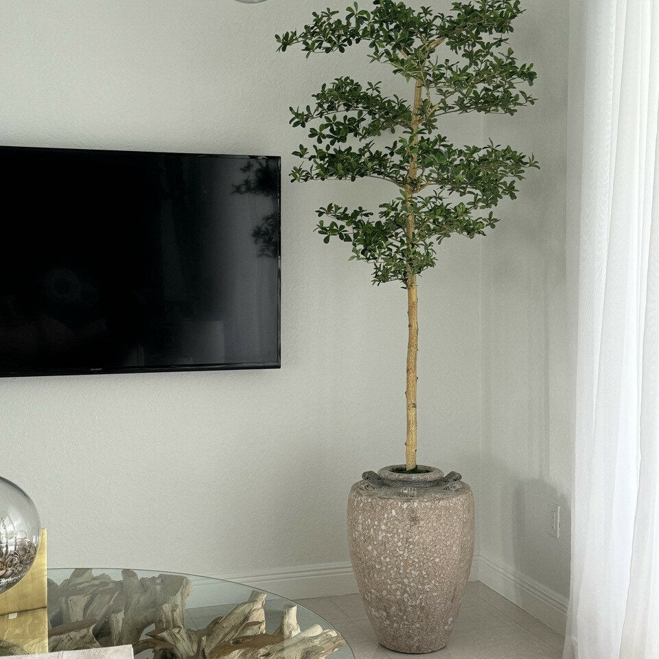 Jardinière Parthénon avec un arbre Shady Lady de 2,13 m